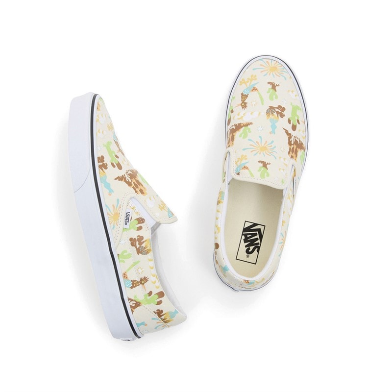 Vans Classic Slip-On Trainers Marshmallow/True White - Image 4