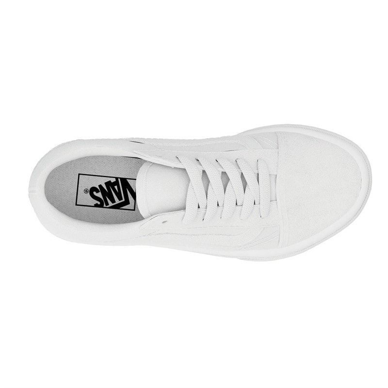 Vans Kids Old Skool Trainers True White/True White - Image 4