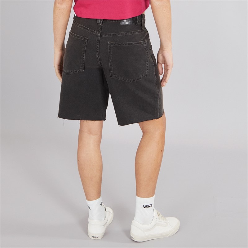 Vans Womens Sirelle Cut-Off Denim Shorts Washed Black - Image 2
