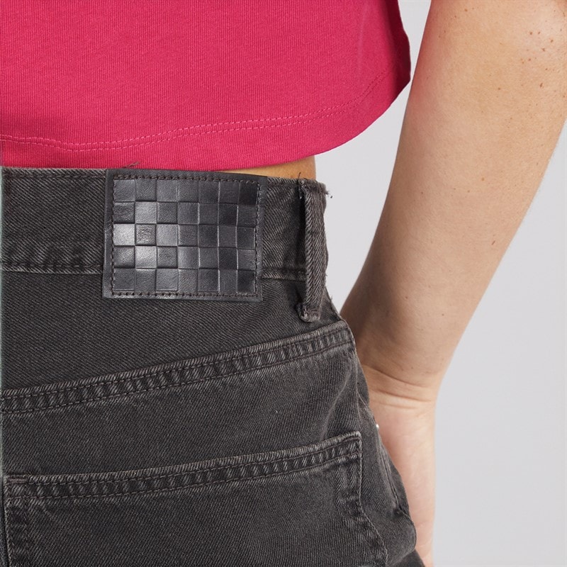 Vans Womens Sirelle Cut-Off Denim Shorts Washed Black - Image 5