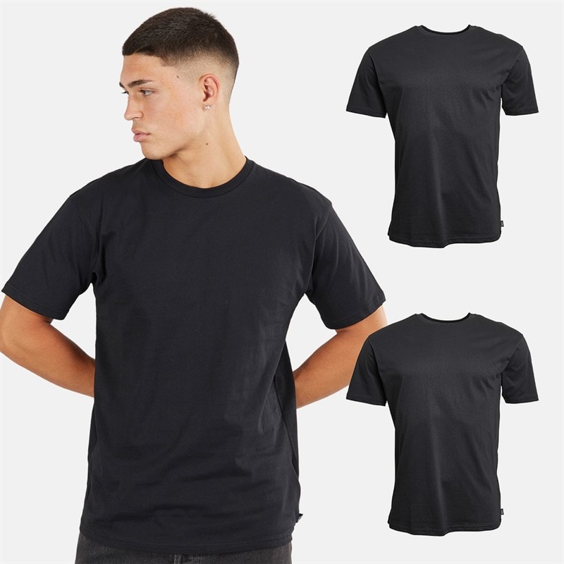 Vans Mens Three Pack Basic T-Shirts Black - Image 1
