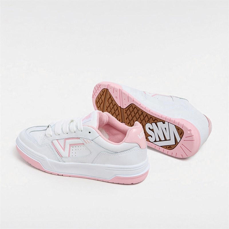 Vans Upland Trainers White/Pink - Image 2