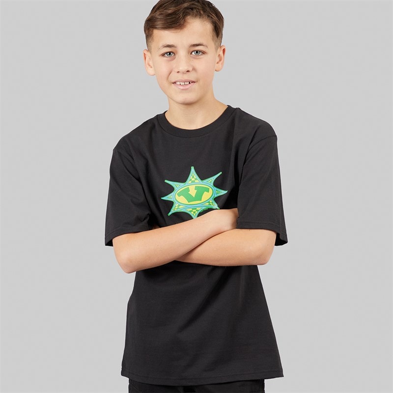 Vans Boys Junior Star Checker T-Shirt Black - Image 1