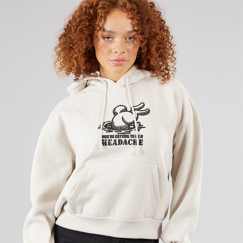 Vans Womens Down The Rabbit Hole Graphic Hoodie Taupe Mist - Image 3