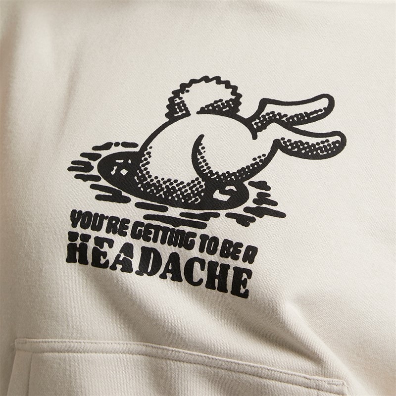 Vans Womens Down The Rabbit Hole Graphic Hoodie Taupe Mist - Image 5