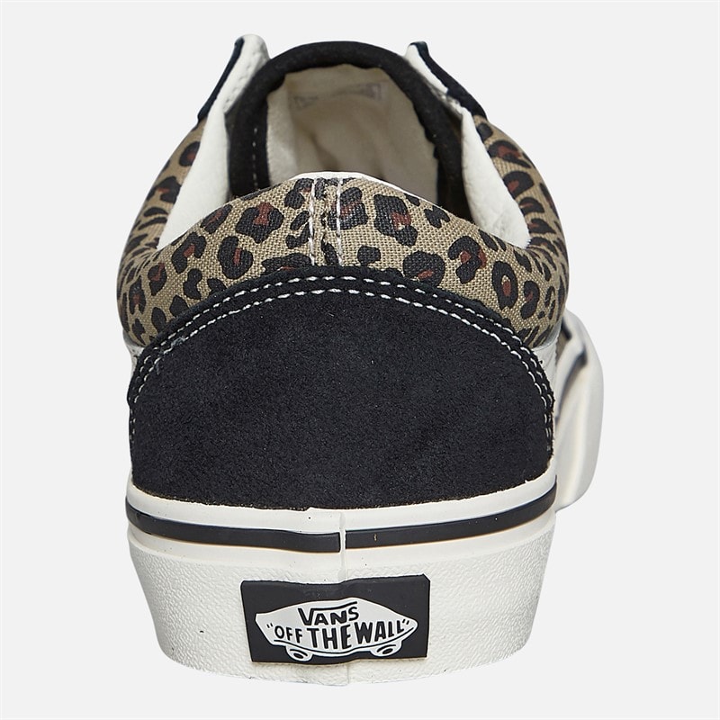 Vans Womens Old Skool Leopard Trainers Black/Leopard - Image 3