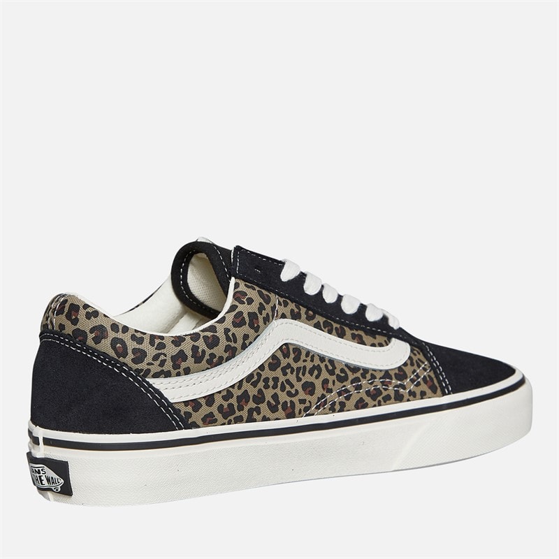 Vans Womens Old Skool Leopard Trainers Black/Leopard - Image 5