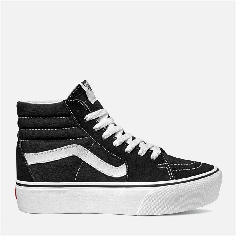 Vans Womens Sk8-Hi Platform 2.0 Trainers Black/True White - Image 1