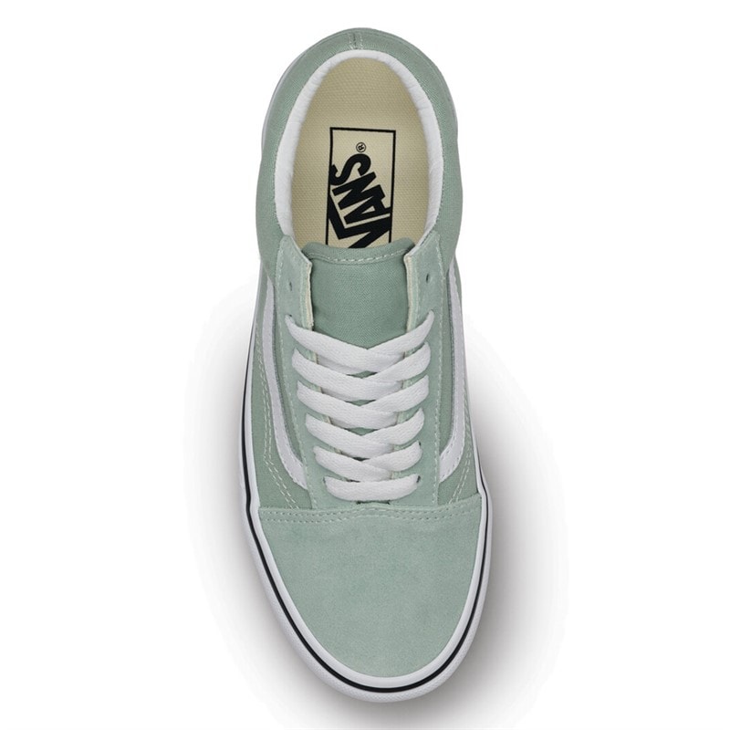 Vans Womens Old Skool Trainers Gray Olive - Image 2