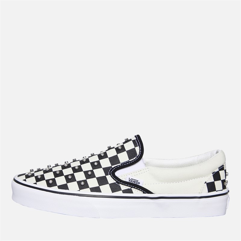 Vans Classic Checkerboard Slip-On Trainers Black - Image 1
