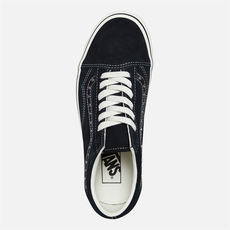 Vans Womens Old Skool Trainers Black/Metallic - Image 4