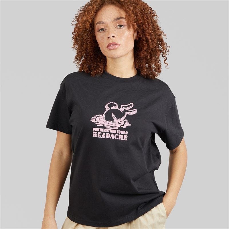 Vans Womens Down The Rabbit Hole Graphic T-Shirt Black - Image 1