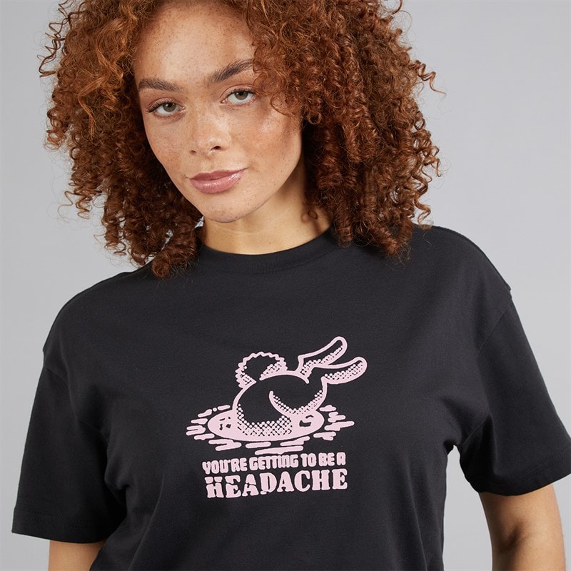 Vans Womens Down The Rabbit Hole Graphic T-Shirt Black - Image 3