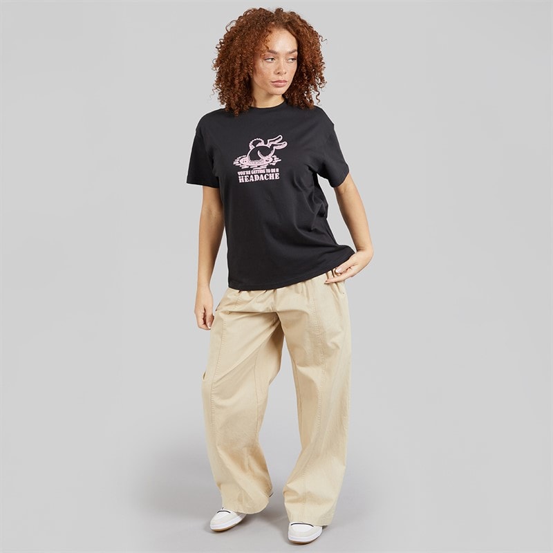 Vans Womens Down The Rabbit Hole Graphic T-Shirt Black - Image 4