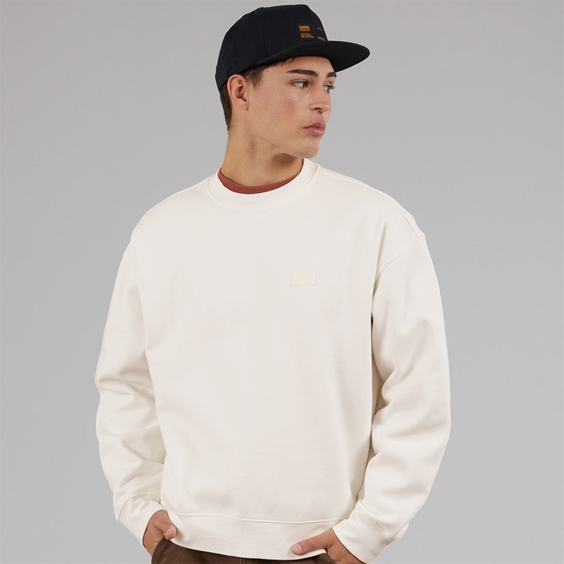 Vans Mens Premium Crew Neck Sweatshirt Egret