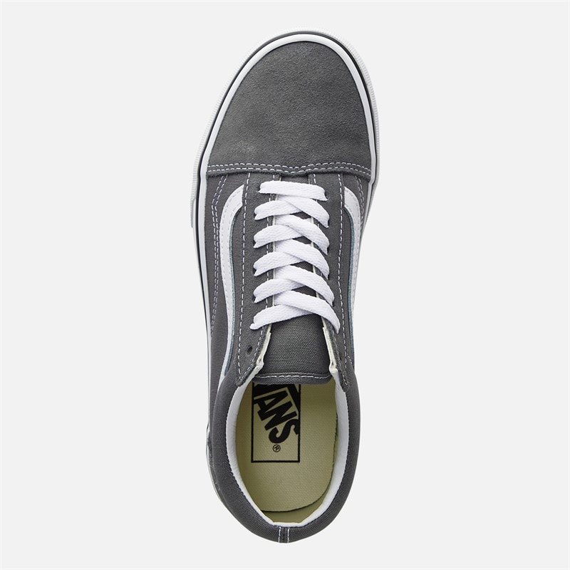 Vans Old Skool Trainers Pewter/True White - Image 4