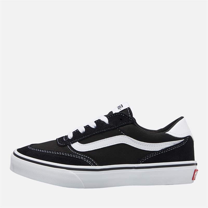 Vans Junior Brooklyn Trainers Black/White - Image 1
