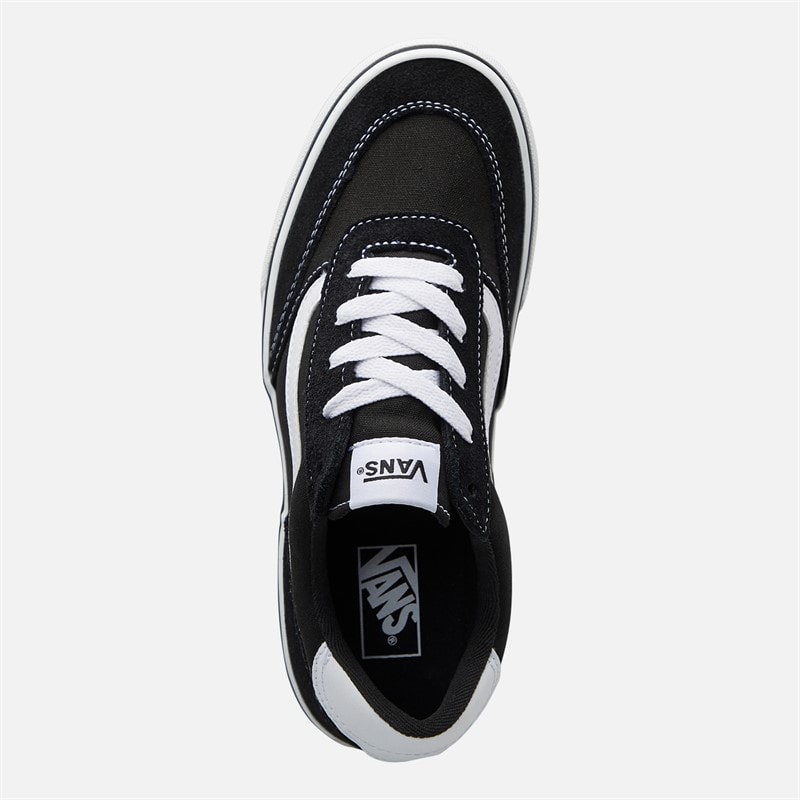 Vans Junior Brooklyn Trainers Black/White - Image 4
