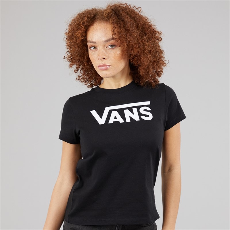 Vans Womens Flying V Logo T-Shirt Black - Image 3
