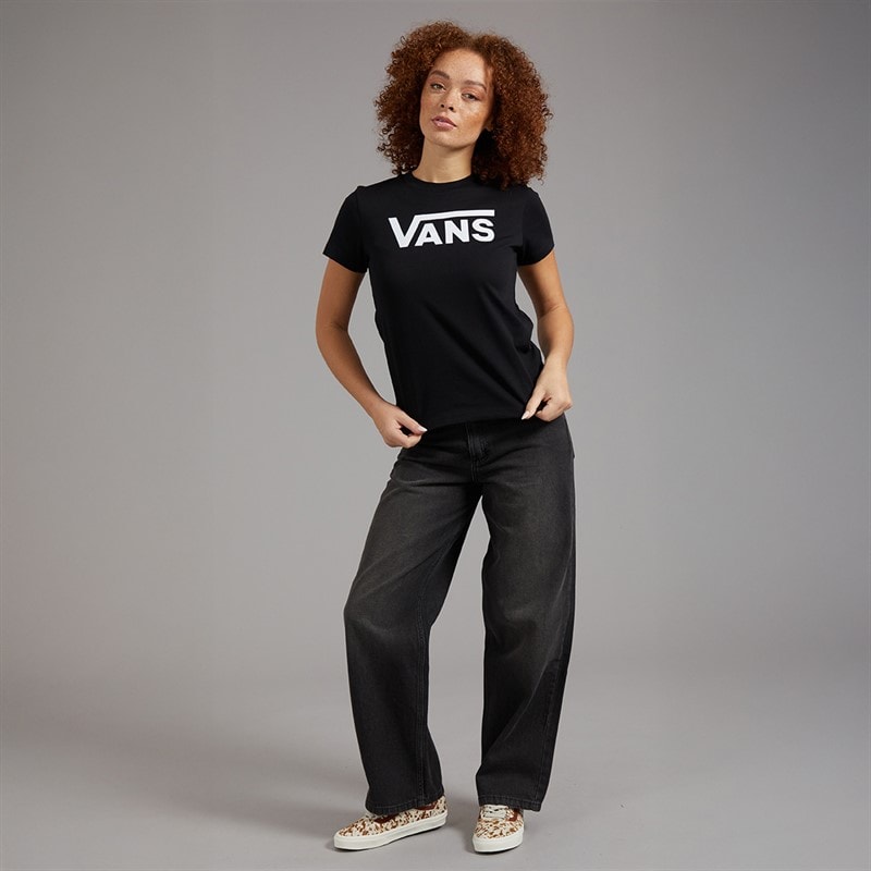 Vans Womens Flying V Logo T-Shirt Black - Image 4
