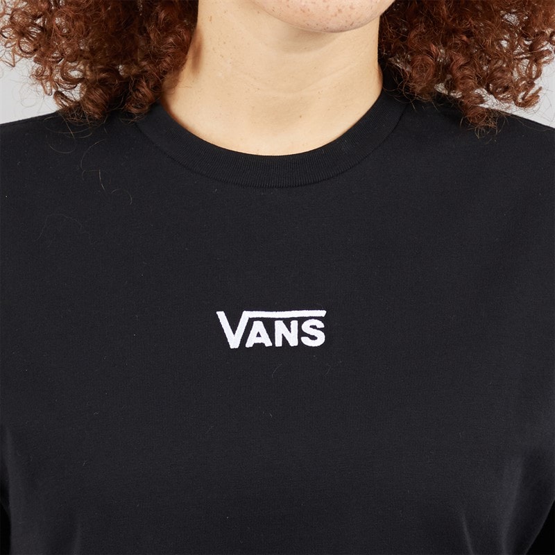 Vans Womens Center Vee Logo T-Shirt Dress Black - Image 3