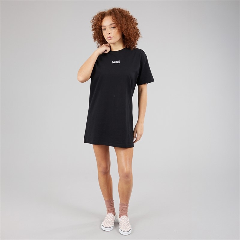 Vans Womens Center Vee Logo T-Shirt Dress Black - Image 4