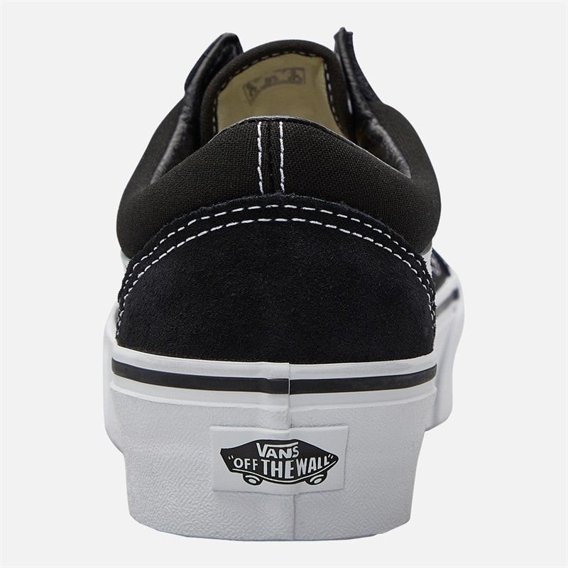 Vans Womens Old Skool Platform Trainers Black/White - Image 3