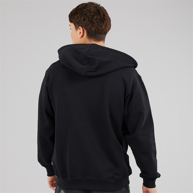 Vans Mens Left Chest Logo Loose Full Zip Hoodie Black - Image 2