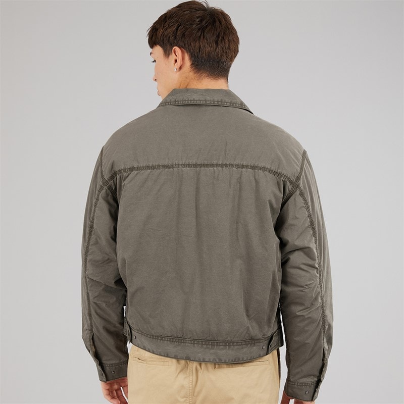 Vans Mens Cotton Poplin Station Jacket Obsidian Fern - Image 2
