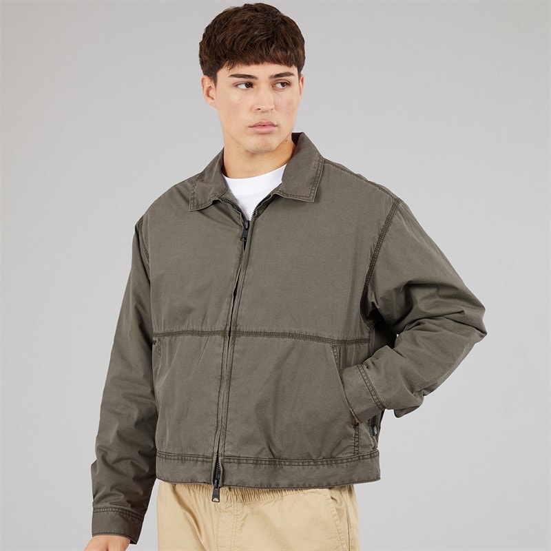 Vans Mens Cotton Poplin Station Jacket Obsidian Fern - Image 3