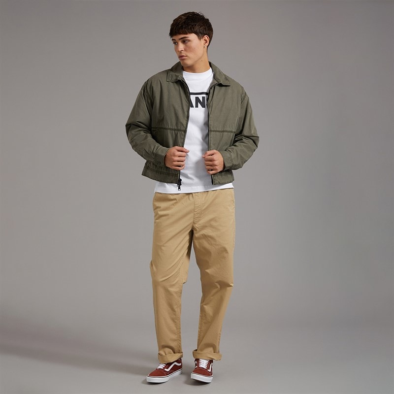 Vans Mens Cotton Poplin Station Jacket Obsidian Fern - Image 4
