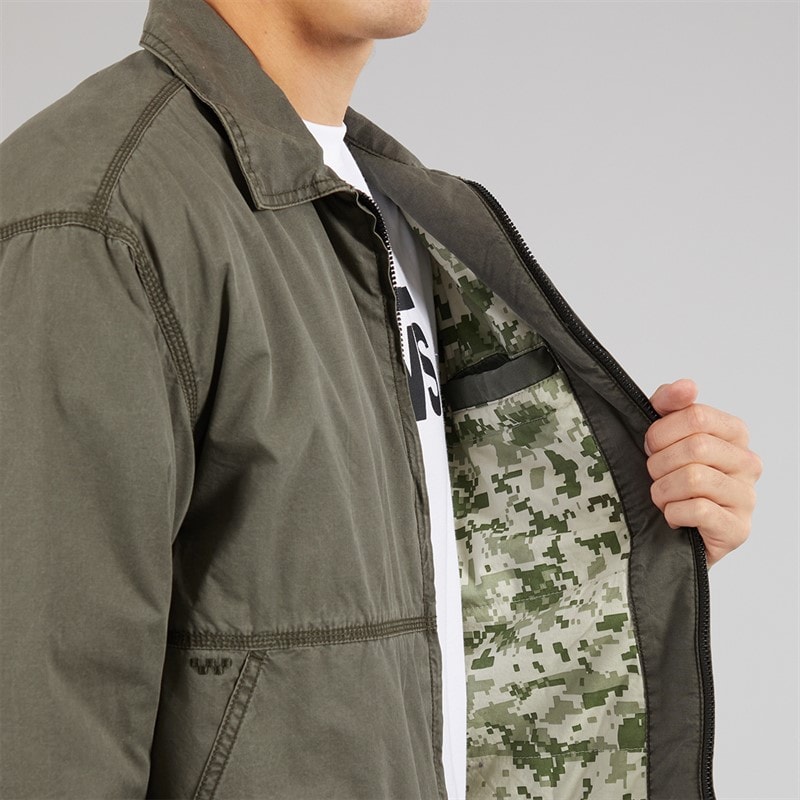 Vans Mens Cotton Poplin Station Jacket Obsidian Fern - Image 5