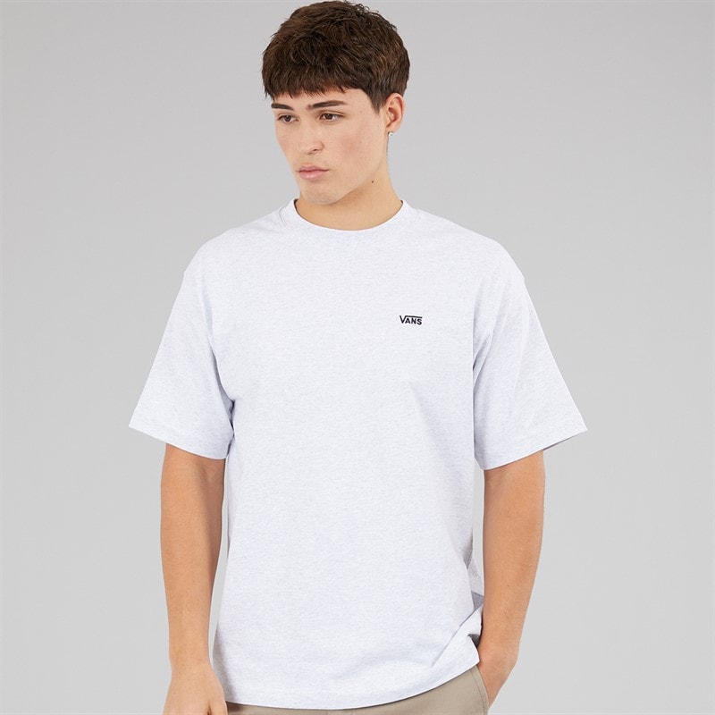 Vans Mens Left Chest Logo Loose T-Shirt Light Grey Heather - Image 3