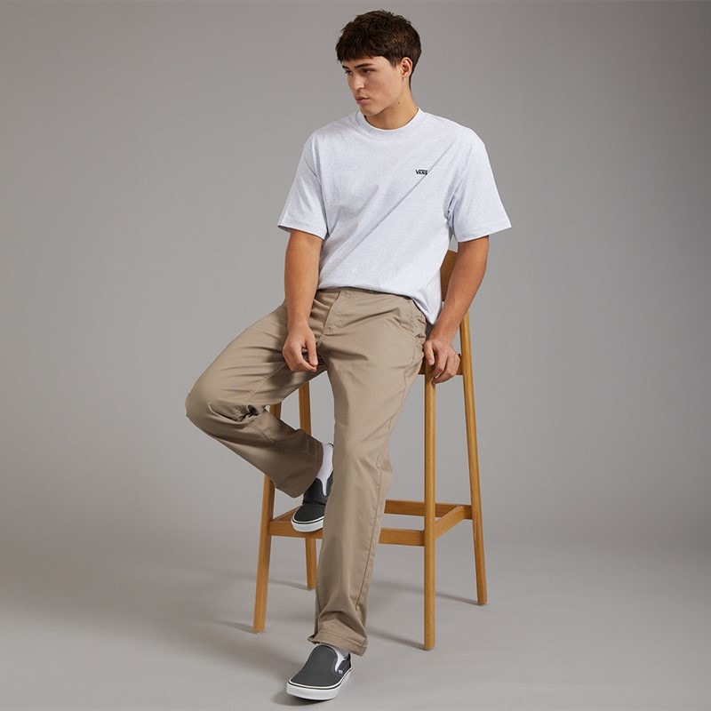 Vans Mens Left Chest Logo Loose T-Shirt Light Grey Heather - Image 4