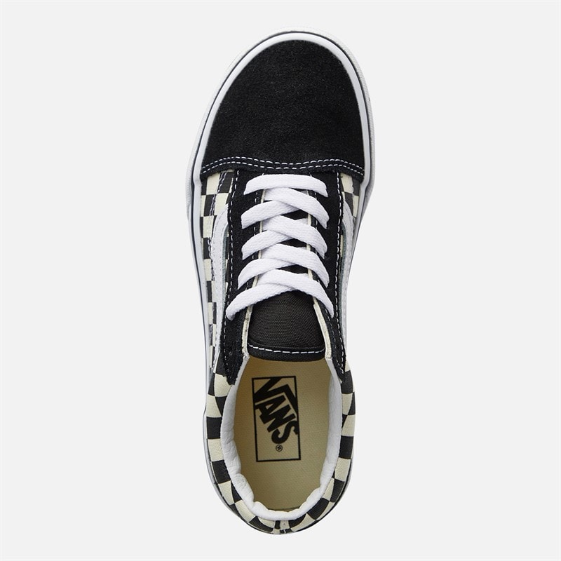 Vans Kids Old Skool Checkerboard Trainers Black/White - Image 4