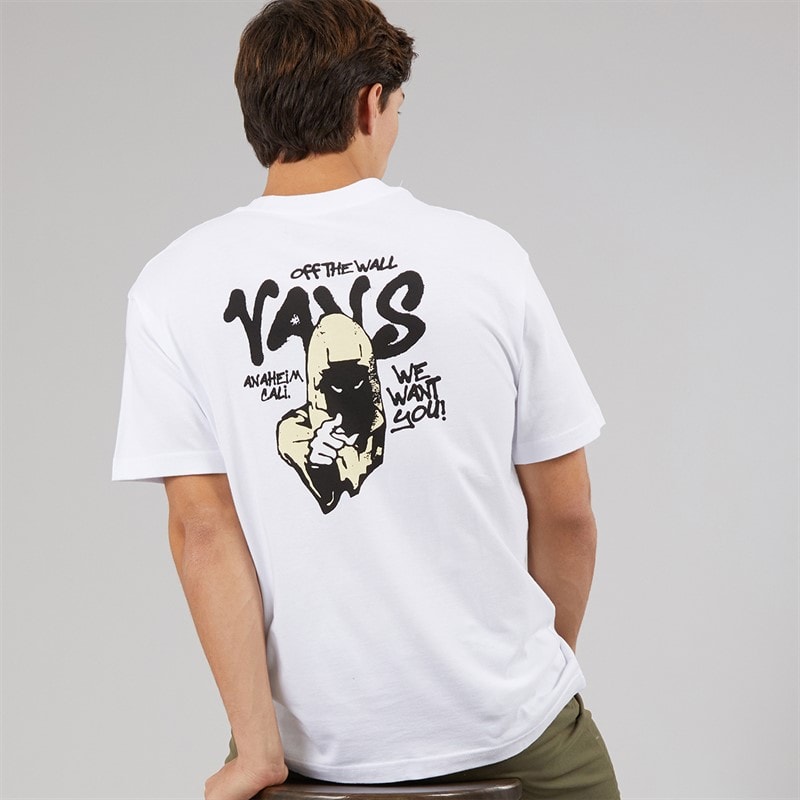 Vans Mens Repear Sam Back Graphic T-Shirt White - Image 1