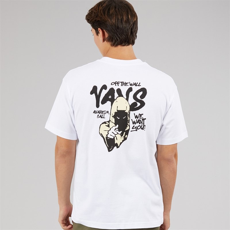 Vans Mens Repear Sam Back Graphic T-Shirt White - Image 3