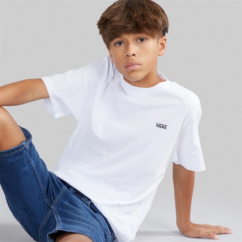 Vans Boys Left Chest Logo T-Shirt White - Image 1