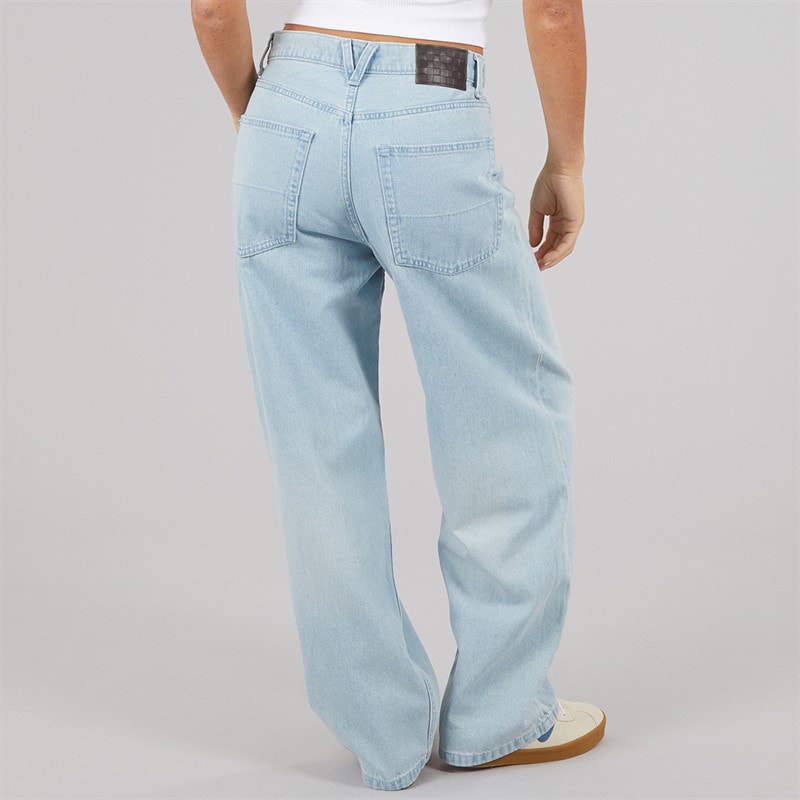 Vans Womens Cinched Check Baggy Jeans Light Stonewash - Image 2