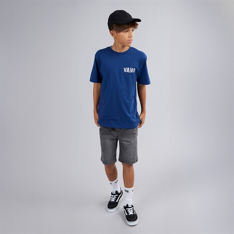 Vans Boys Racing Flames Back Graphic T-Shirt Deep Indigo - Image 3