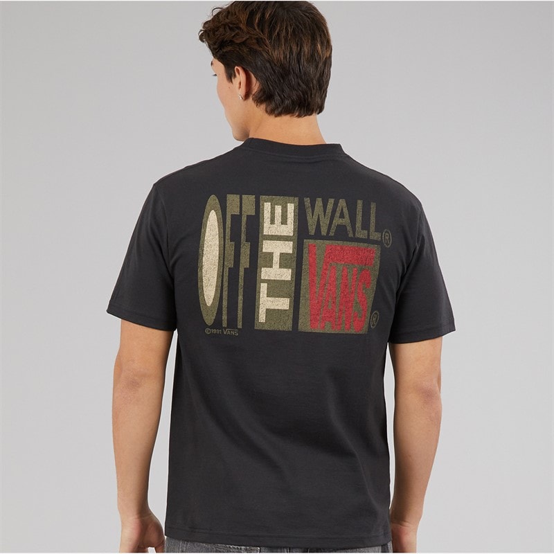 Vans Mens Stretch Stack Back Graphic T-Shirt Black - Image 3