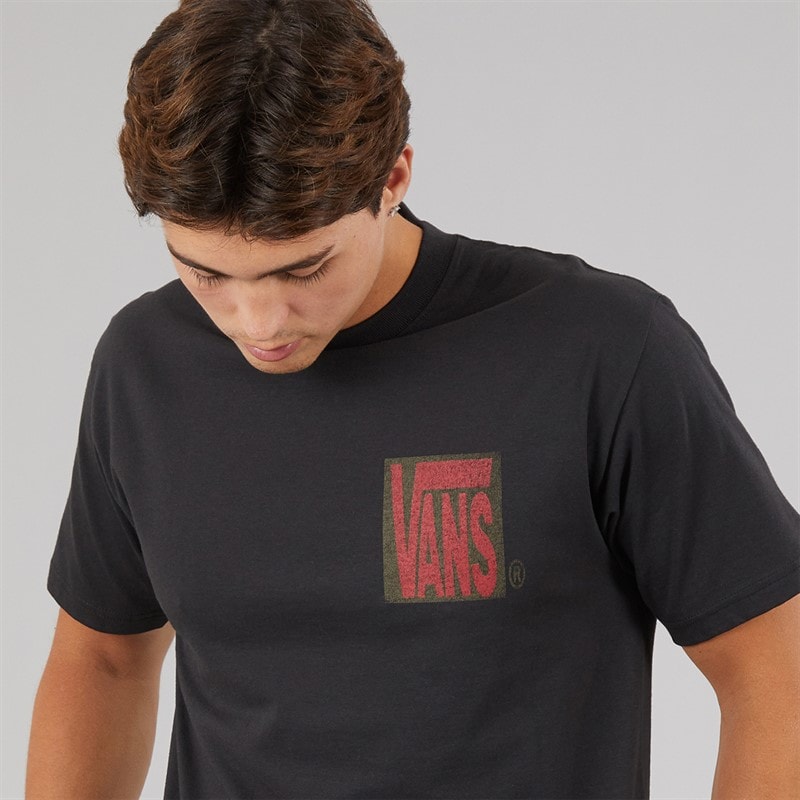 Vans Mens Stretch Stack Back Graphic T-Shirt Black - Image 5