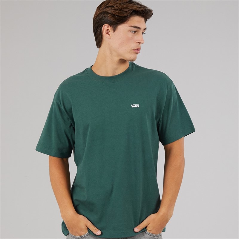 Vans Mens Left Chest Logo Loose Fit T-Shirt Mystic Moss