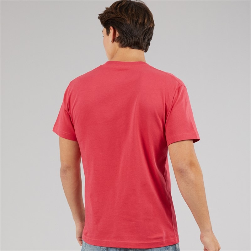 Vans Mens Left Chest Logo T-Shirt Crimson Haze - Image 2
