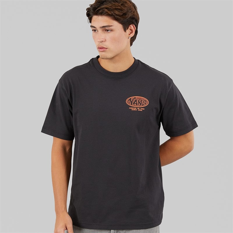 Vans Mens World Tour Back Graphic Loose Fit T-Shirt Black - Image 2