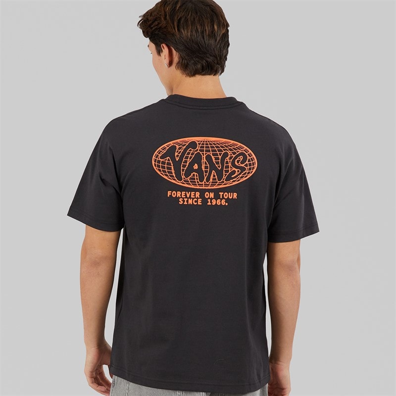 Vans Mens World Tour Back Graphic Loose Fit T-Shirt Black - Image 3