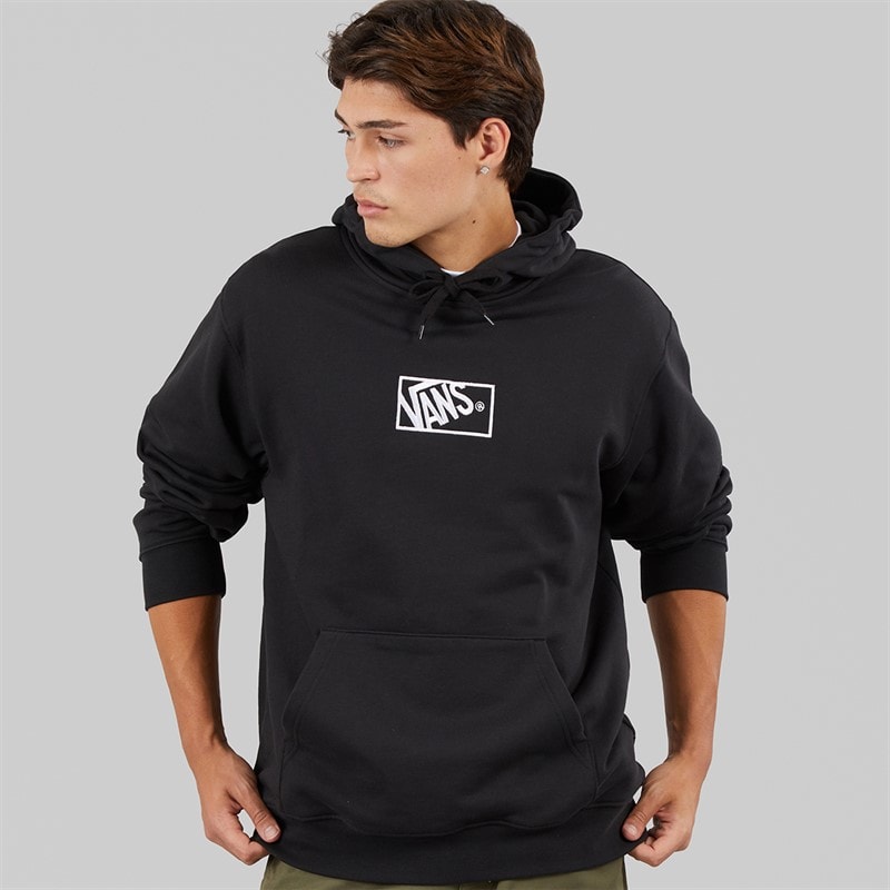 Vans Mens Blocked Box Logo Hoodie Black