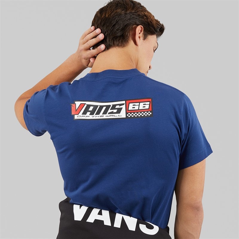 Vans Mens Drift Classic Back Graphic T-Shirt Deep Indigo
