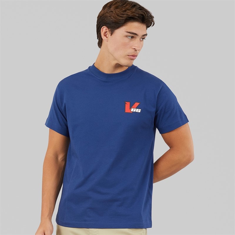 Vans Mens Drift Classic Back Graphic T-Shirt Deep Indigo - Image 2