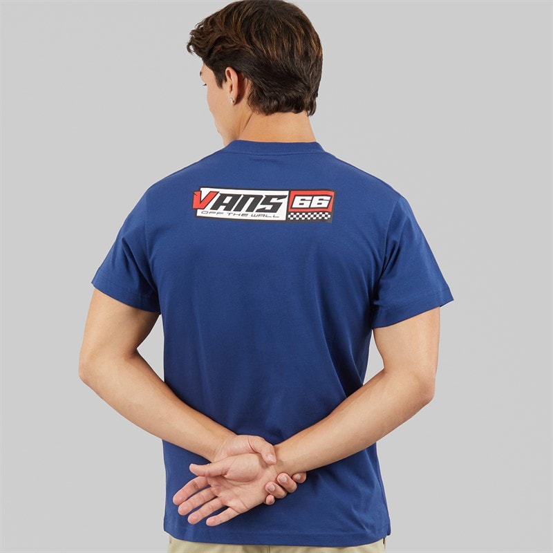 Vans Mens Drift Classic Back Graphic T-Shirt Deep Indigo - Image 3